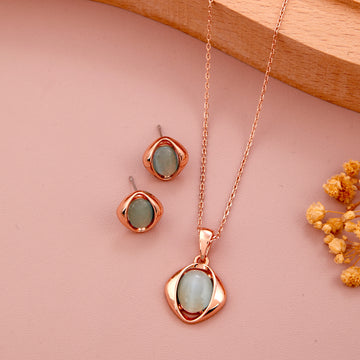 Nature's Charm Necklace Set (Rose Gold)