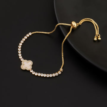 Aurora Clover Shine Bracelet (Yellow Gold)