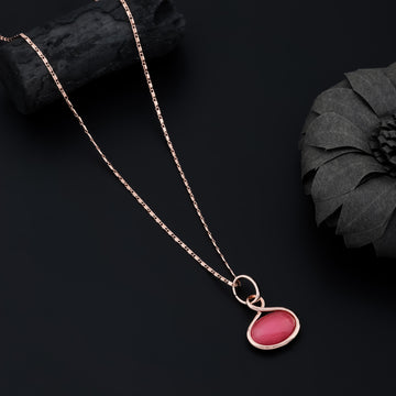 Rosé Teardrop Elegance Necklace (Rose Gold)