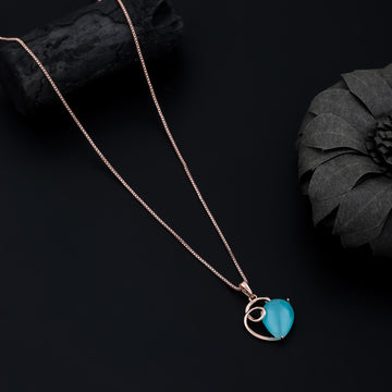 Blue Mirage Necklace (Rose Gold)
