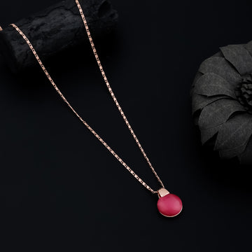 Rose Eclipse Necklace (Rose Gold)