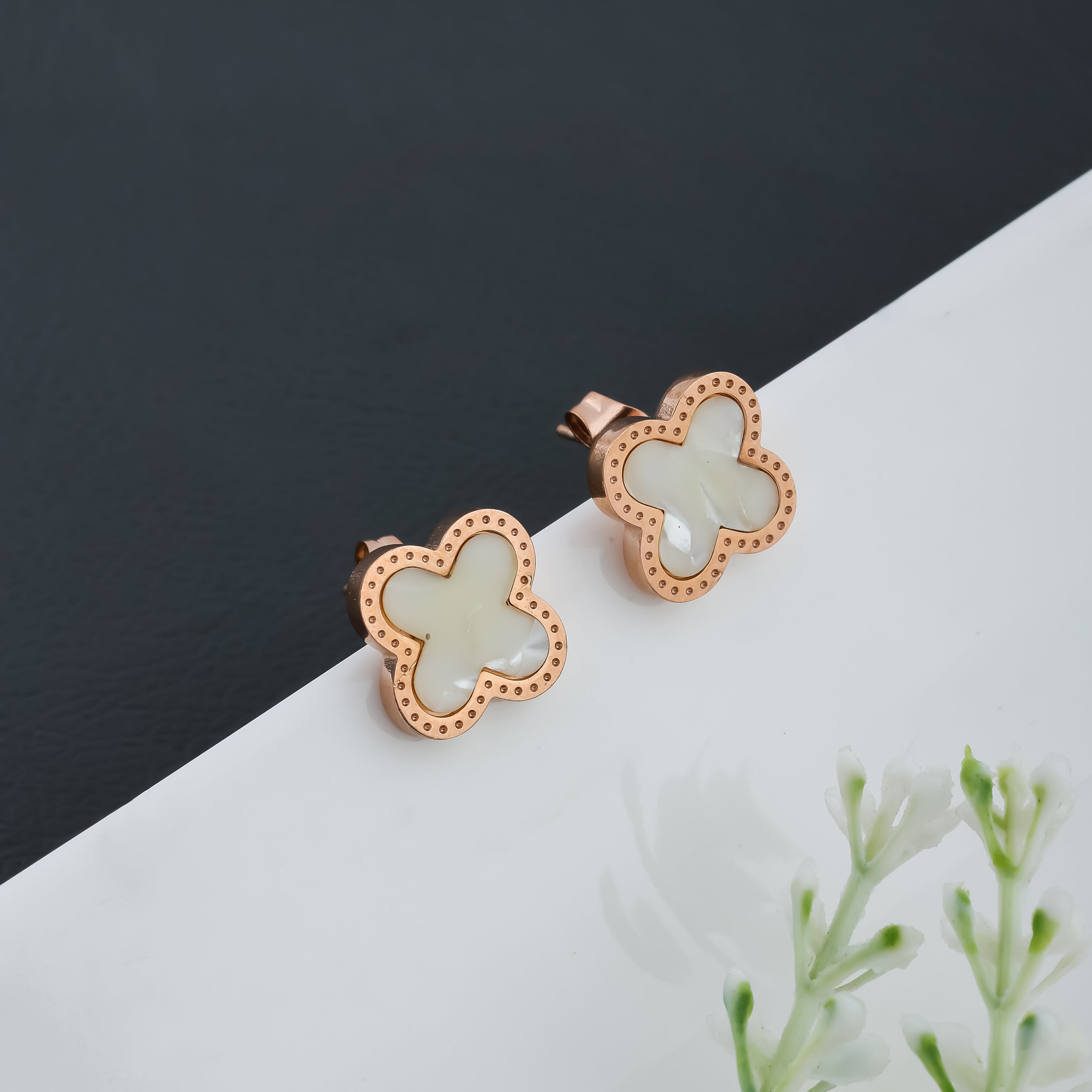 Vintage Alhambra Earrings (Rose Gold) – Kuddi