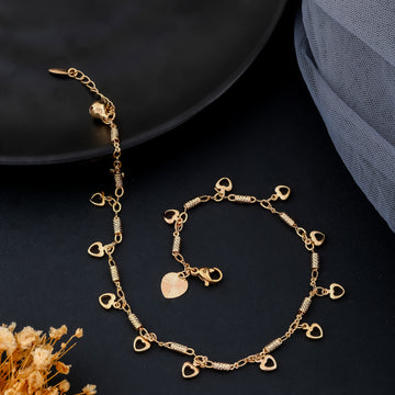 Golden Heartbeat Anklet