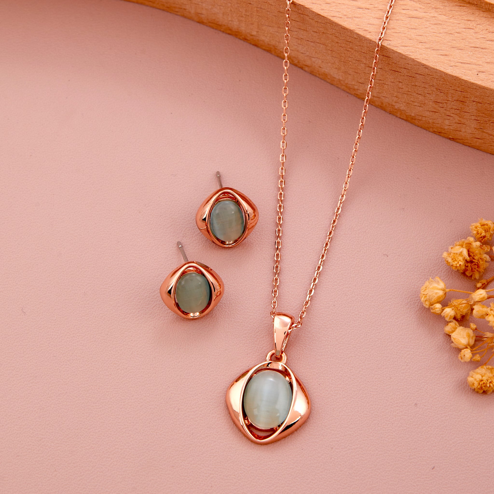 Nature's Charm Necklace Set (Rose Gold)