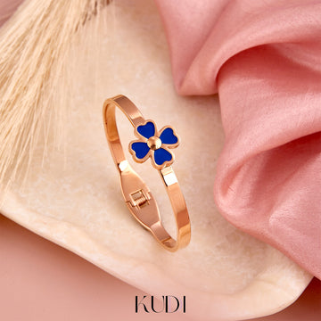 Blue Blossom Bracelet (Rose Gold)