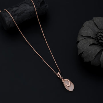 Blush Cascade Pendant Necklace (Rose Gold)