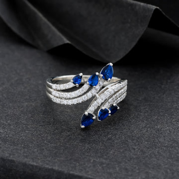 Sapphire Cascade Rings