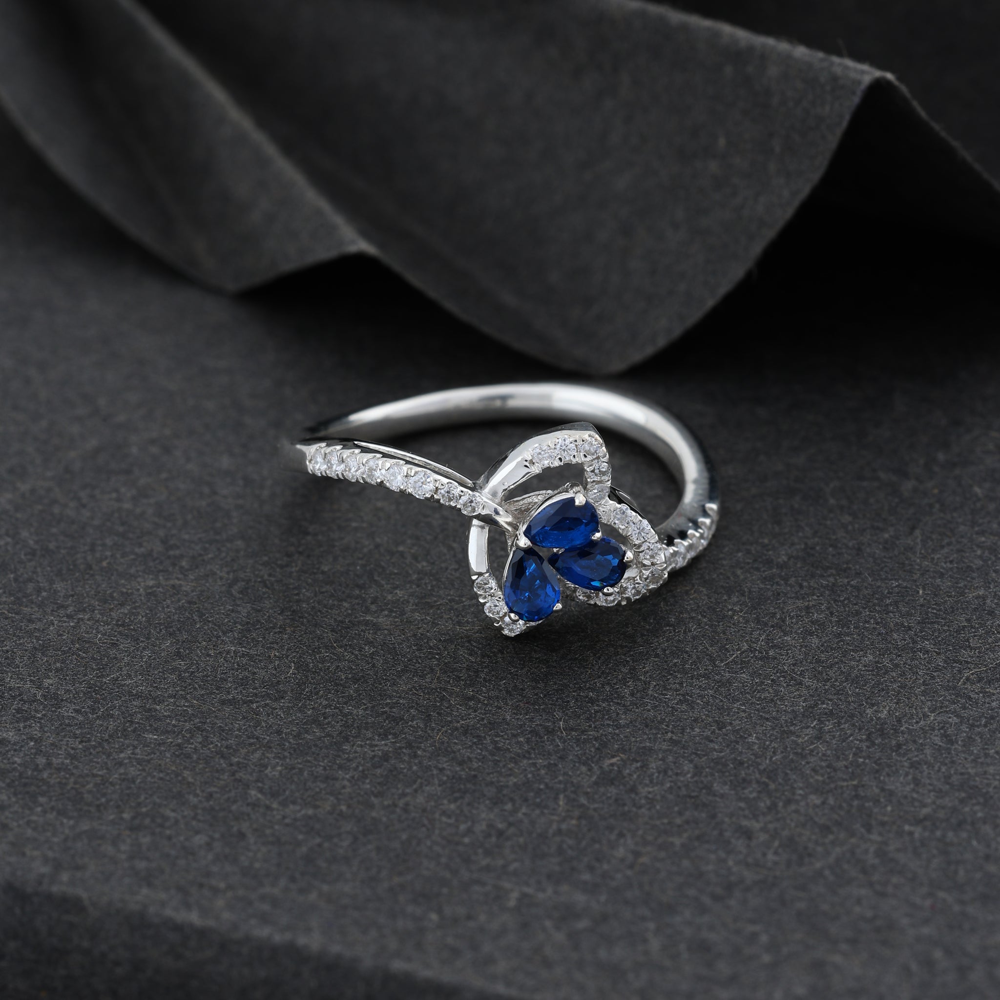Sapphire Whirl Rings