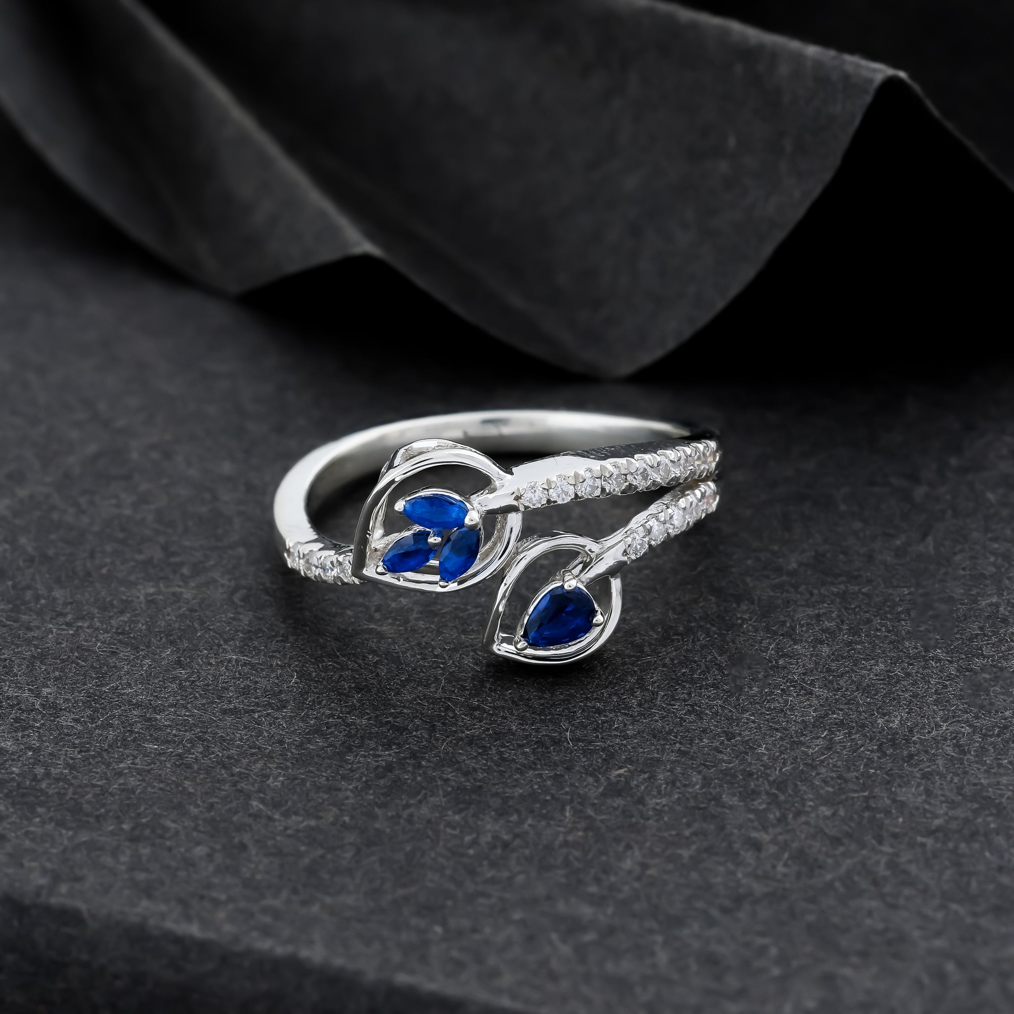 Blue Bloom Rings
