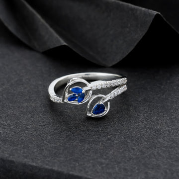 Blue Bloom Rings