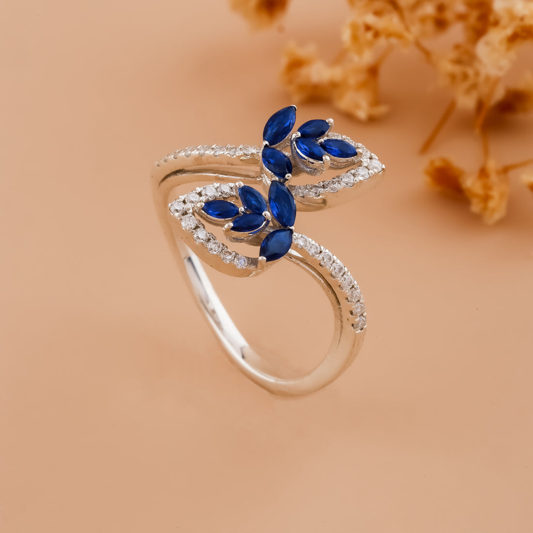 Sapphire Vine Rings