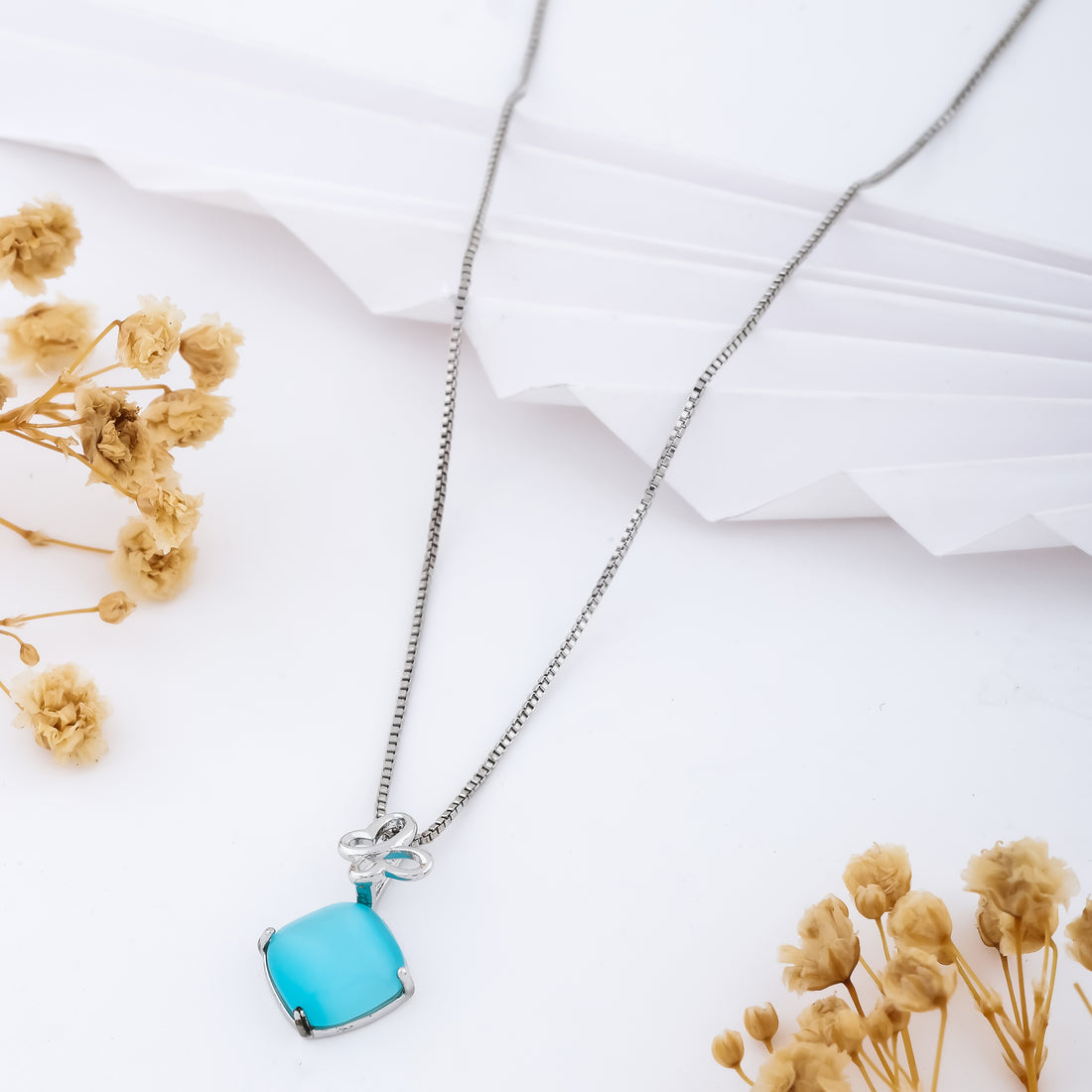 Celeste Grace Pendant Necklace (Rose Gold)