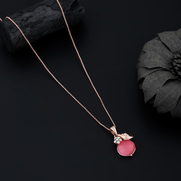 Blushing Forest Charm Necklace (Rose Gold)