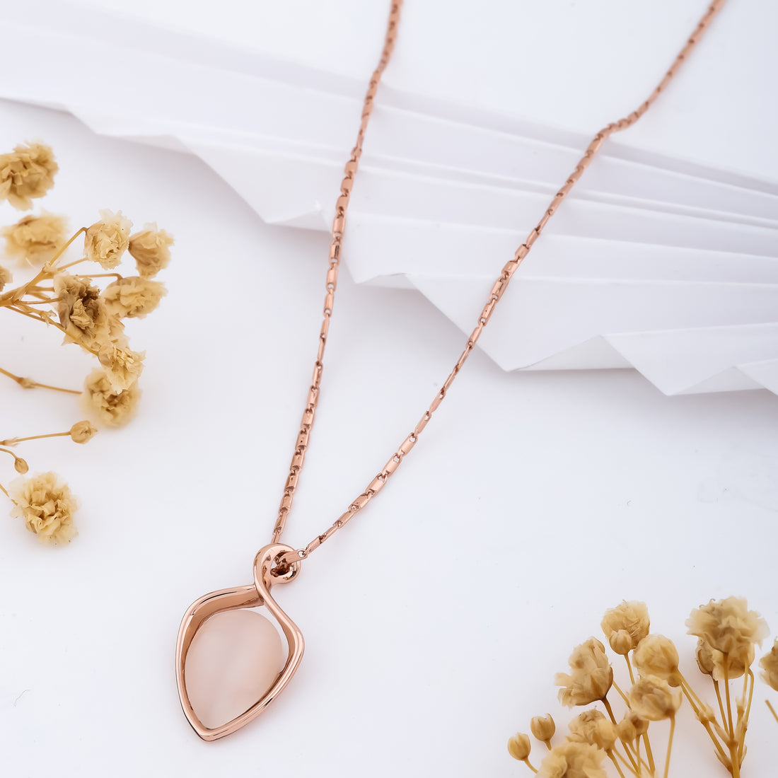 Blush Whisper Necklace (Rose Gold)