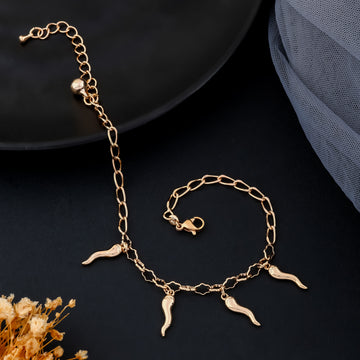Golden Flame Anklet