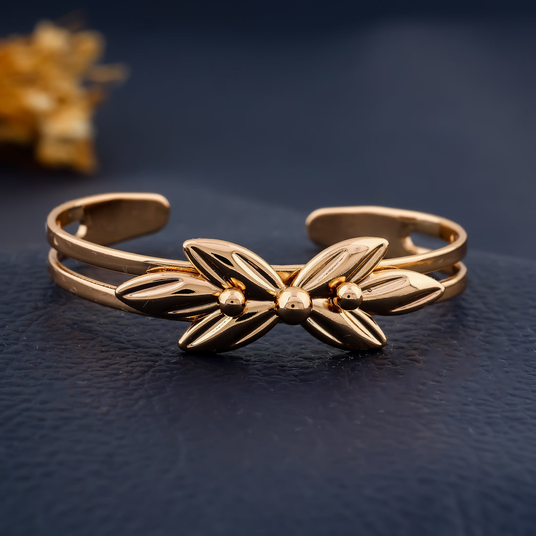 Golden Petal Harmony Rakhi