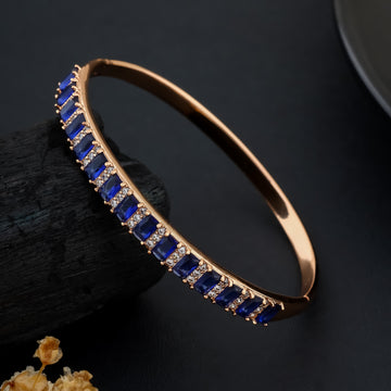 Royal Blue Stone Rose Gold Bangle