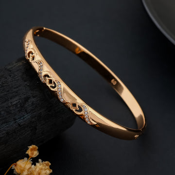Wave Bangle (Rose Gold)