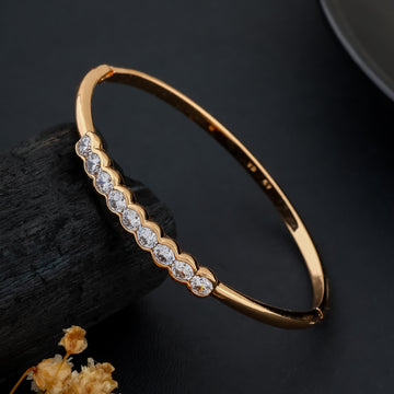 Lustre Wave Bangle (Rose Gold)