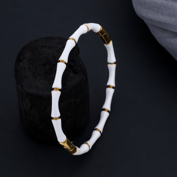 Ivory Bamboo Bangle (Gold)