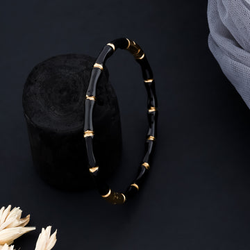 Ebony Bamboo Bangle (Gold)