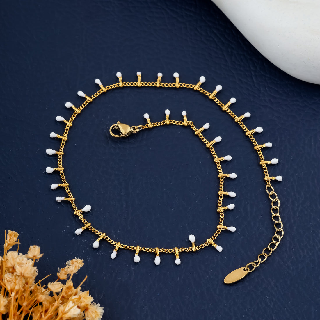 Pearl Rainfall Anklet