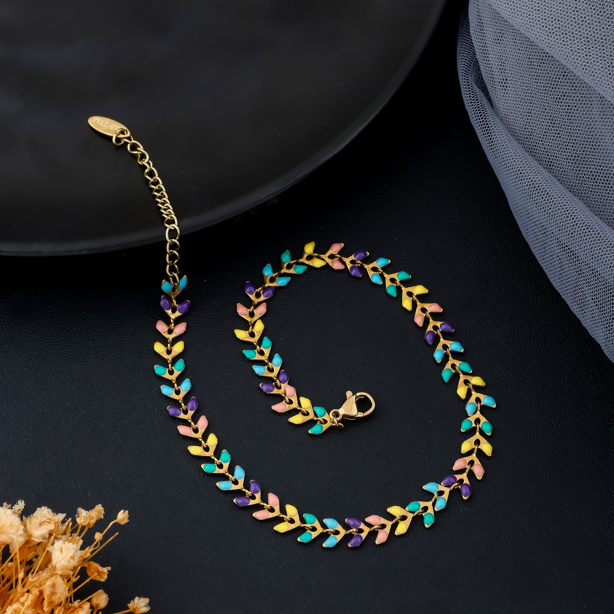Rainbow Vines Anklet