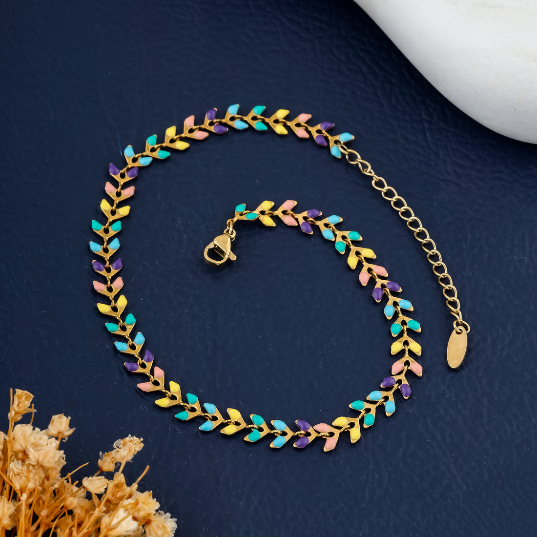 Rainbow Vines Anklet